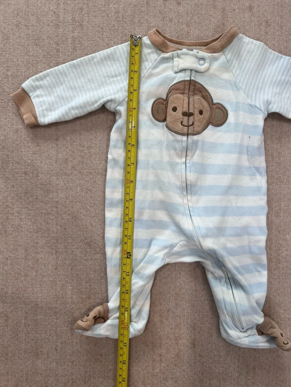 Baby 3 Piece Bundle of 3 Onesies in Size 3 Months Footed Onesies Cozy Bundle